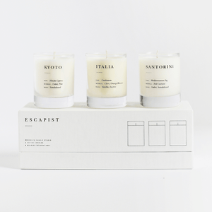 Mini - Scented candle set Santorini, Italia & Kyoto - By Native
