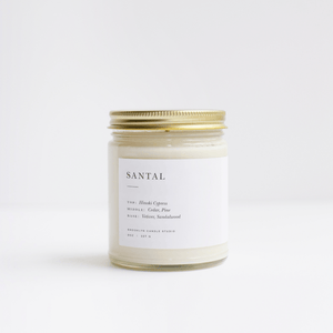 Brooklyn Candle Studio Duftkerze Santal mit Deckel. Handgegossen aus 100% Sojawachs.