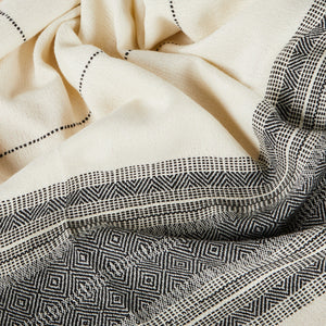 Hand woven alpaca blanket Coya detail.