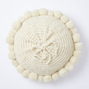Salta Pom Pom Cushion Round, View Back - By Native