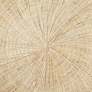 Detail view "Sun plate" made of Mulaza palm fiber.