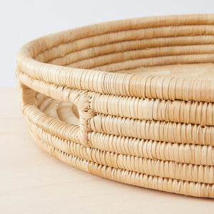 Detail handle and wickerwork, tray Umi.