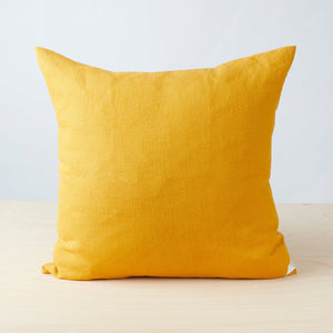 Linen cushion / cushion cover in color saffron - By Native