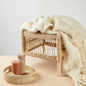 Merino wool blanket Sueño in natural white - By Native
