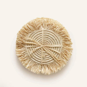 Raffia coasters, set of 4 - By Native