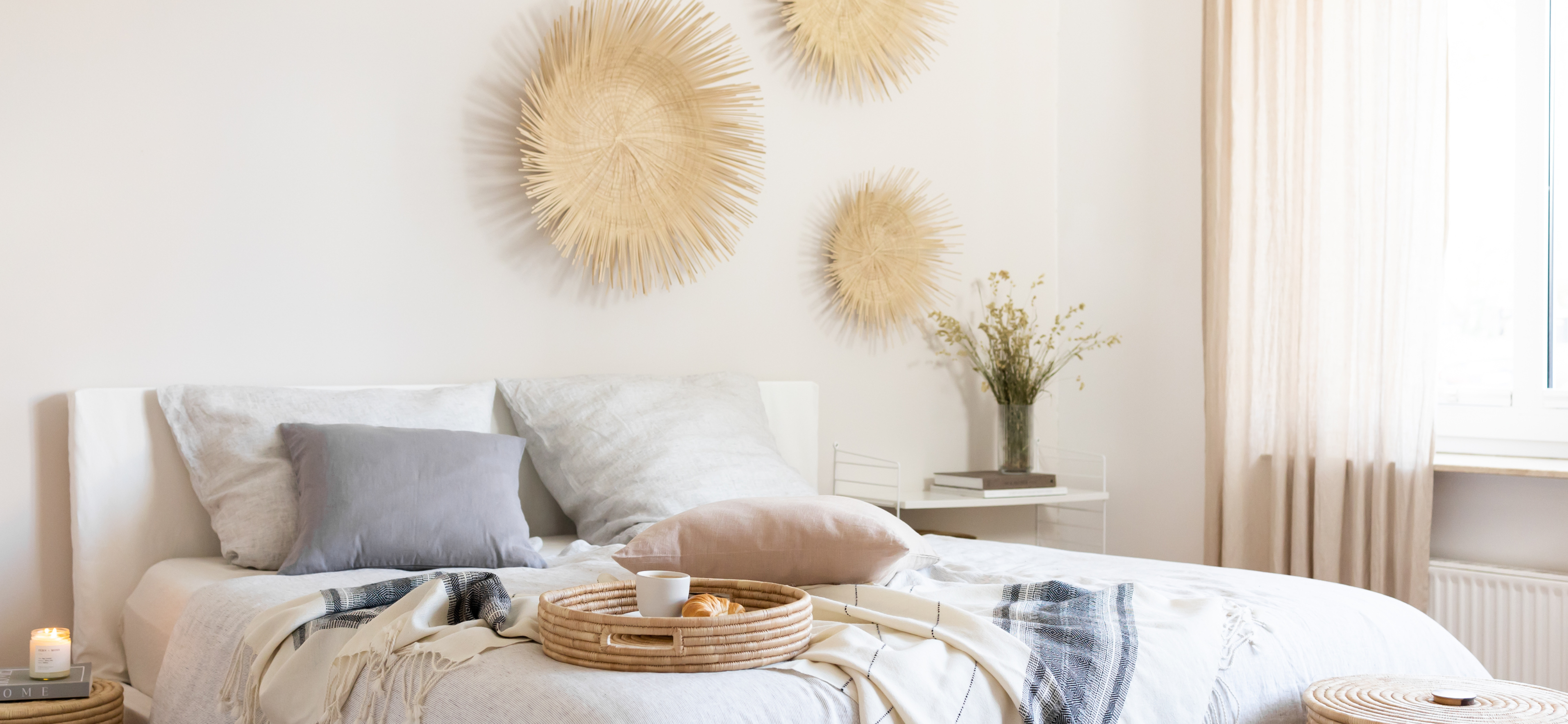 Bedroom with By Native linen bedding