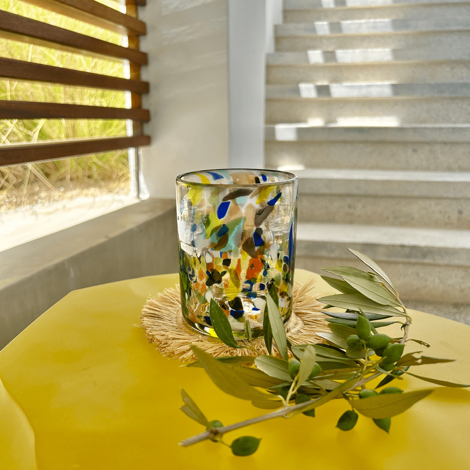 Bunte Trinkgläser Terrazzo, 4er Set mundgeblasen – By Native