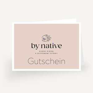 BY NATIVE  Gutschein Design Vorderseite