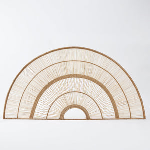 Lugono Bett-Kopfteil aus Rattan geflochten. Passend für Doppelbetten 160 bis 180cm.