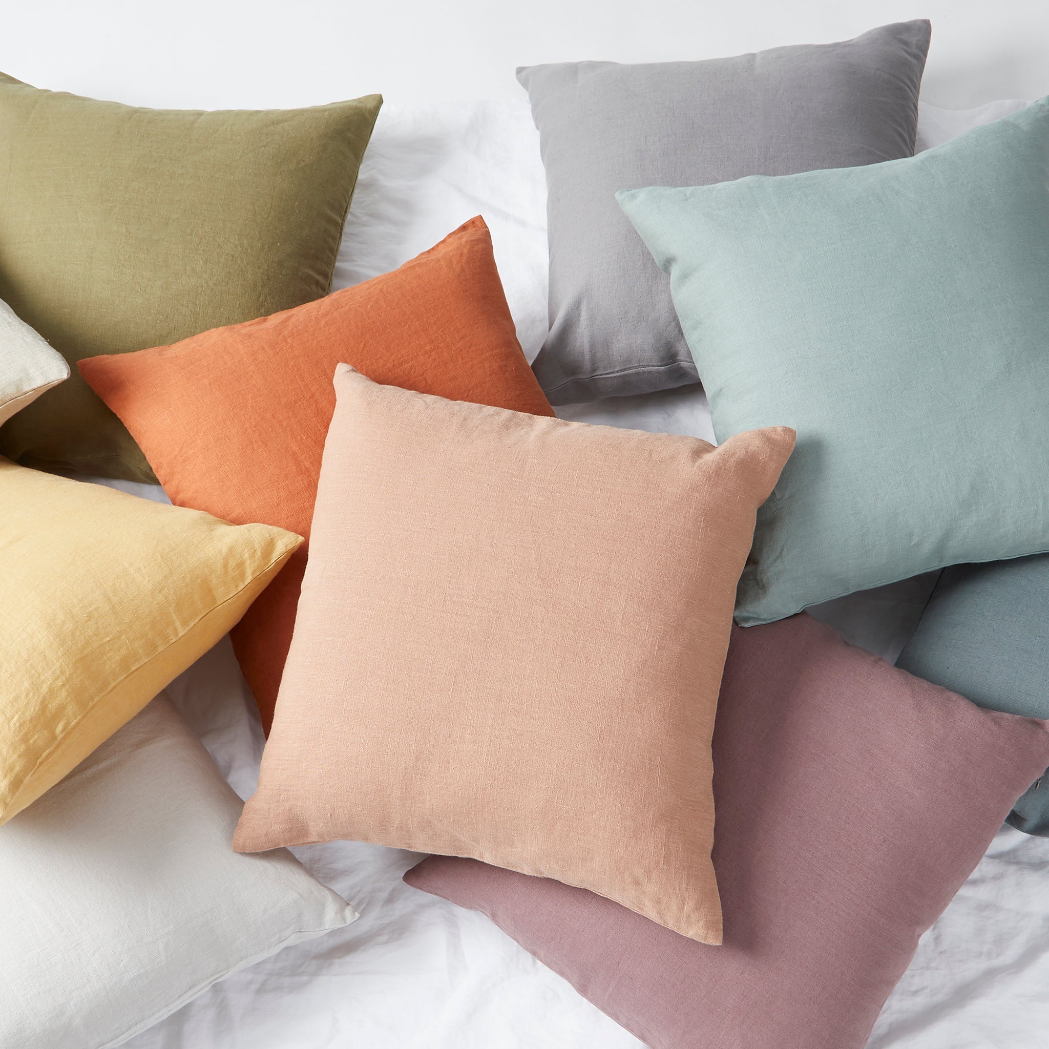 Linen cushions in many colors from By Native