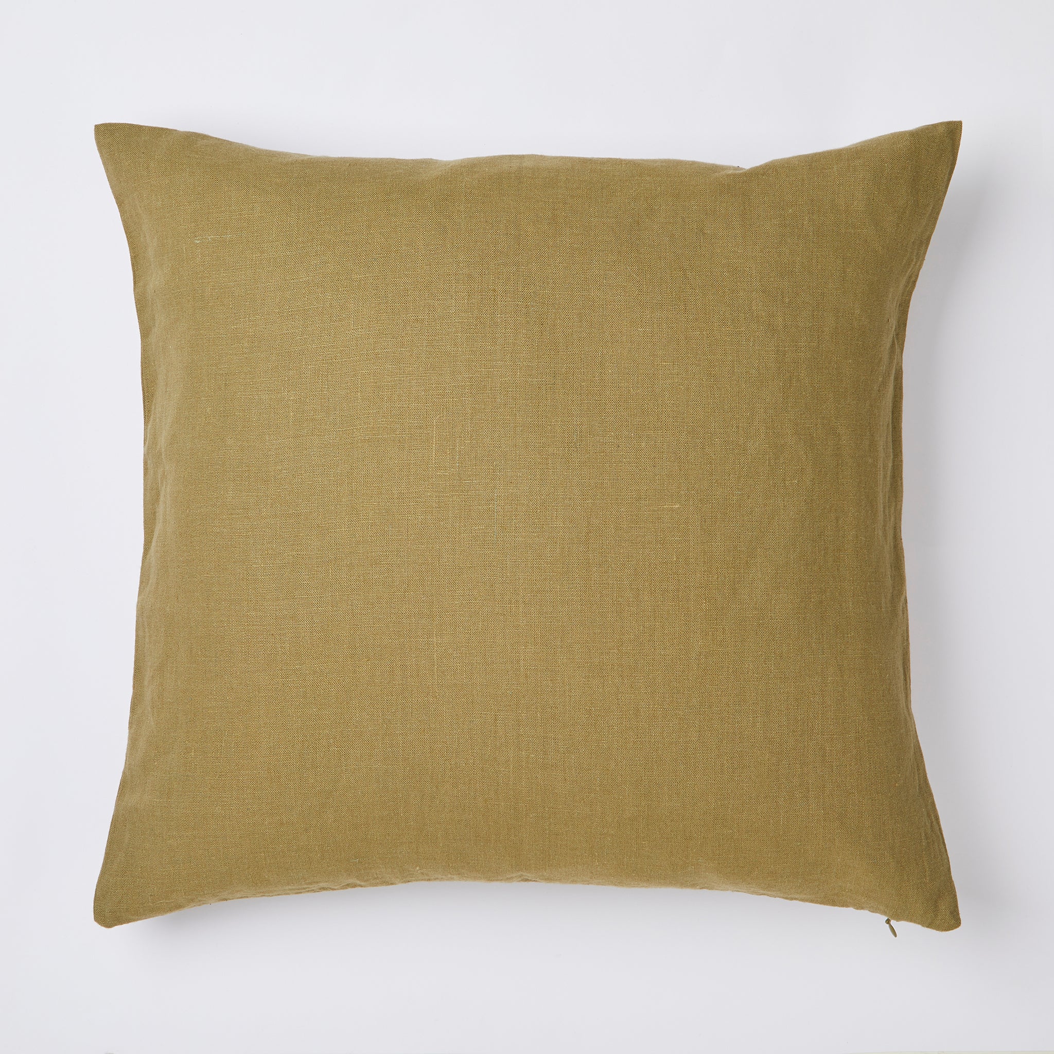 Stonewashed linen pillow, color Olive - By Native
