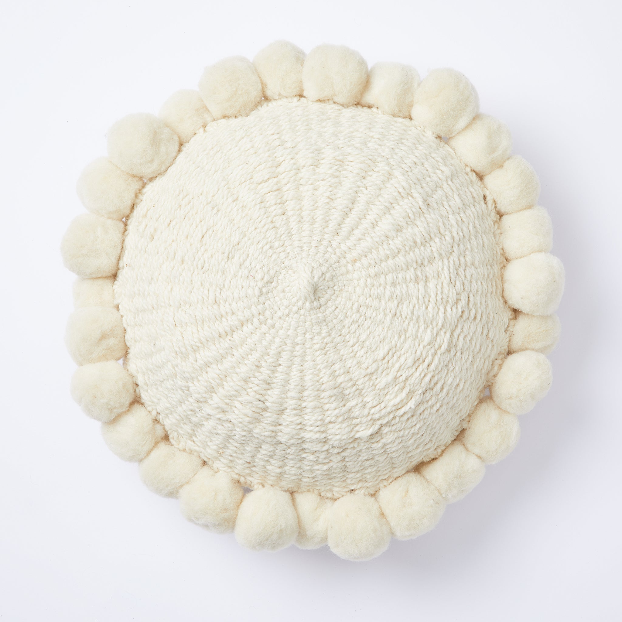 Salta Pom Pom Cushion Round, Clearance Plate, Medium - By Native