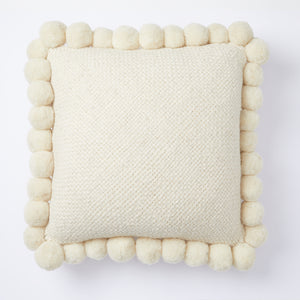 PomPom cushion hand-woven wool - ByNative
