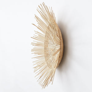BY NATIVE Wanddeko "Sonnenteller", Groesse S aus Palmenfasern von Hand geflochten. 