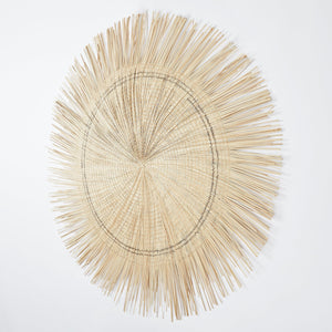 BY NATIVE Wanddeko - Handgeflochtener  "Sonnenzirkel" 120 cm, Seitenansicht  