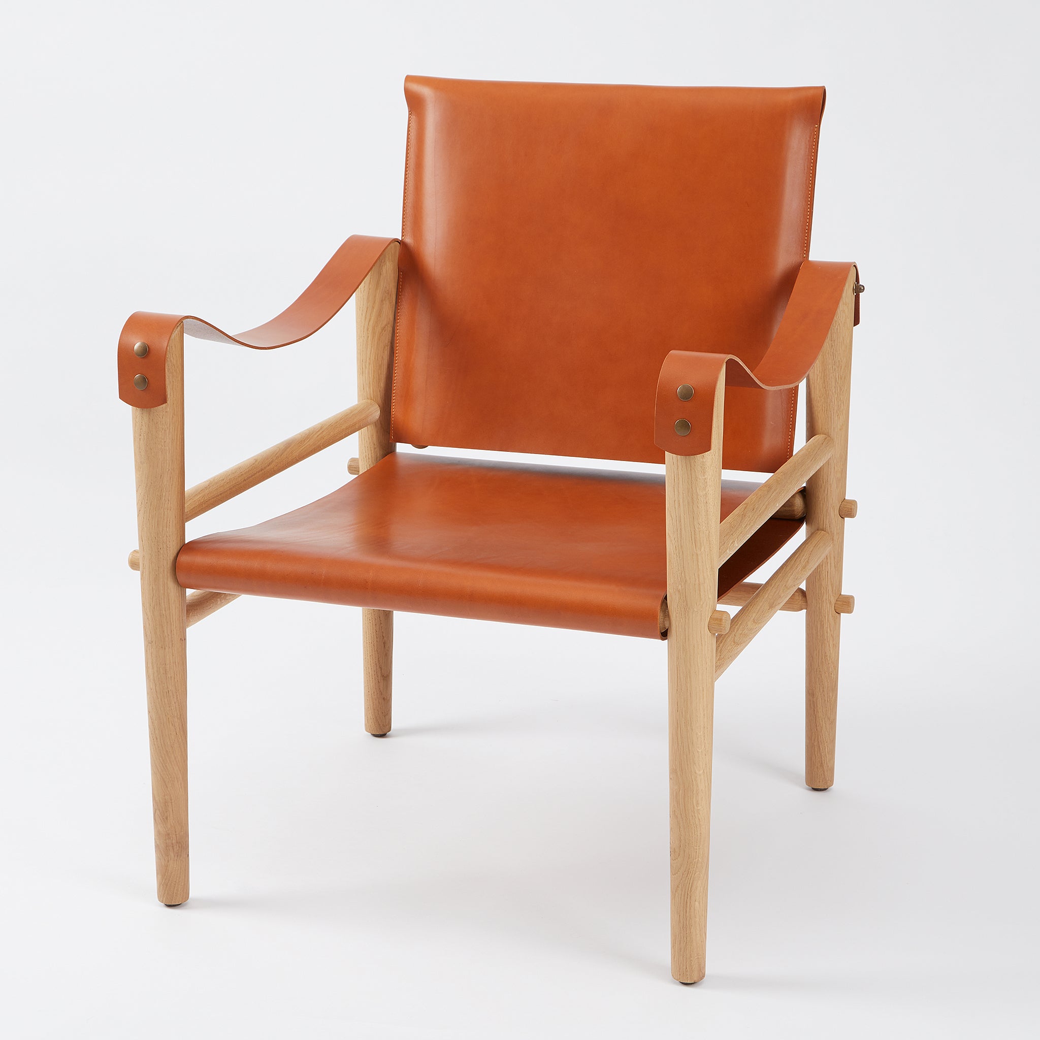 Safari Chair in Leder und Eiche - By Native