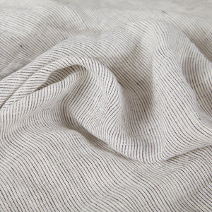 Leinenbettwäsche grau gestreift, Detail Leinen Bettwäsche - By Native