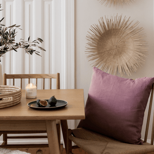 Moodfoto Esszimmer mit stonewashed Leinenkissen, Malve - By Native