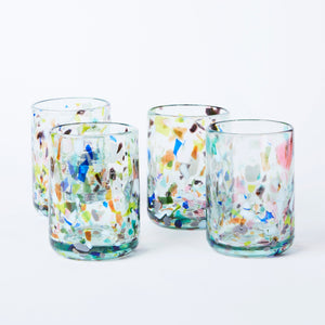Terrazzo drinking glasses set of 4, small - By Native