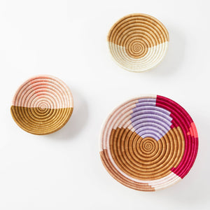 Wandteller und Korbschale Magenta-Mauve - By Native