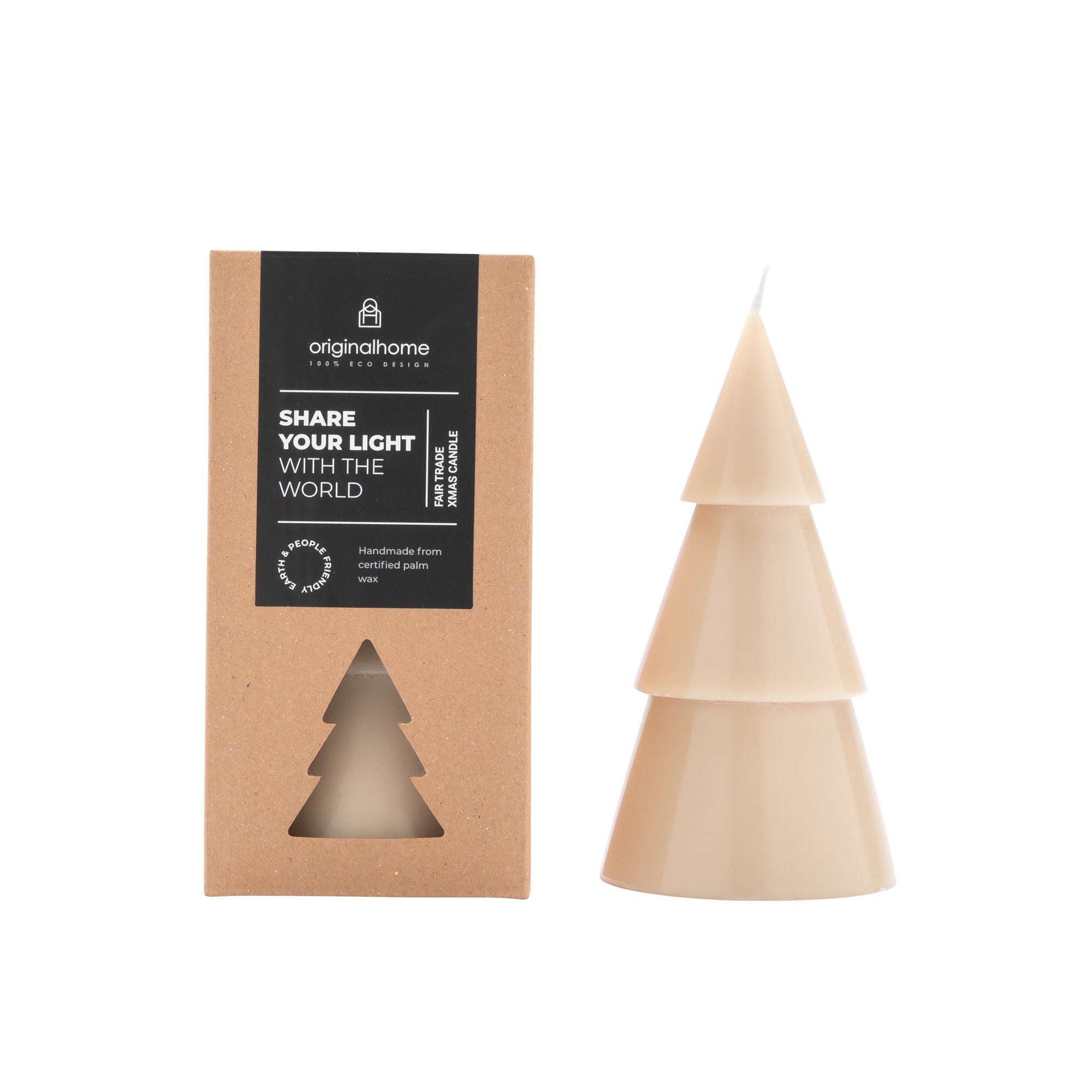 Xmas Tree Kerze L, Beige, Originalhome - By Native