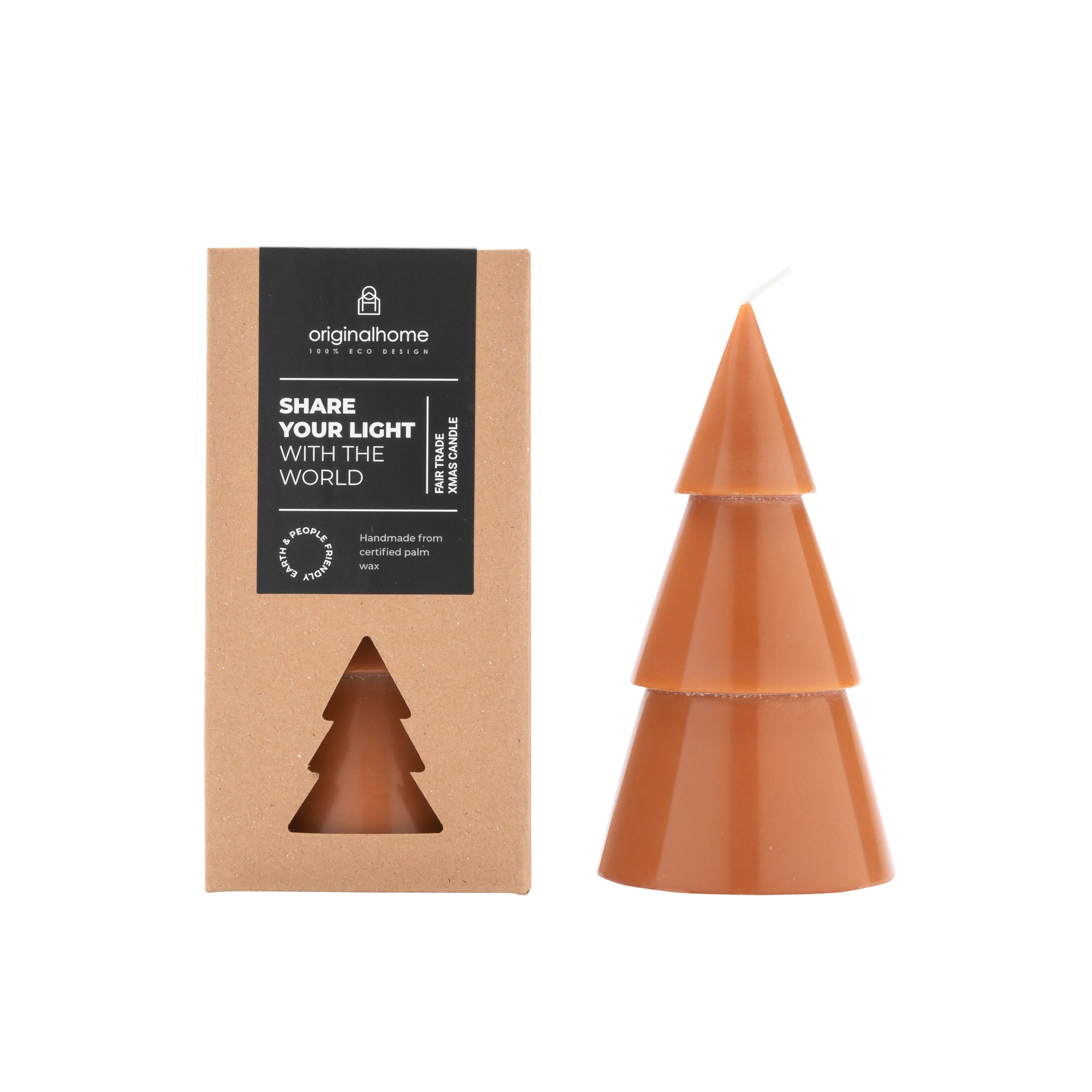 Xmas Tree Kerze L, Cognac, Originalhome - By Native